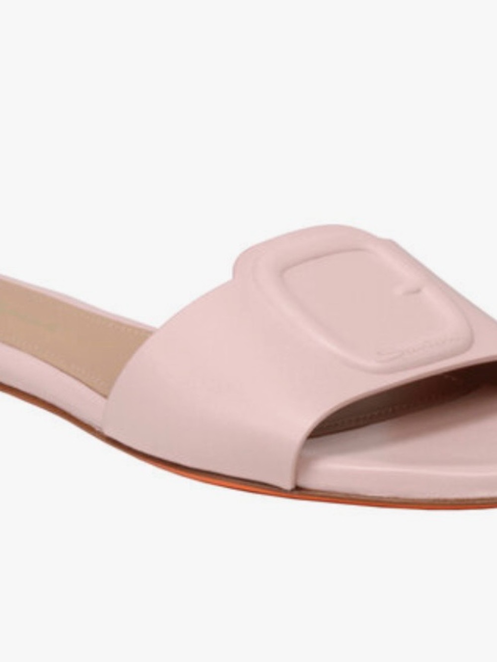Santoni Women's palePink Slide Sandals - Minimalist Slip-On Sz 39 made in ital